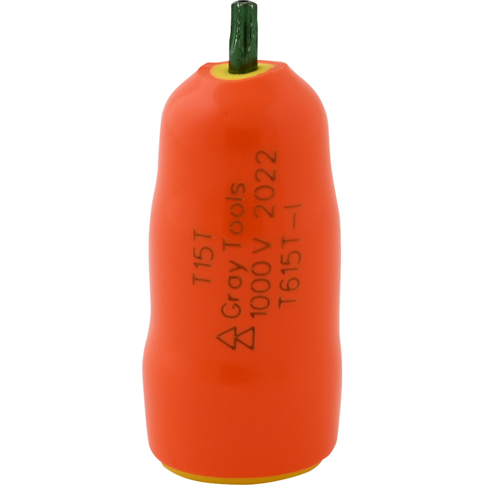 Gray Tools, T15T X 3/8in. Drive Torx-T. 1000V Insulated Socket, Drive Size 3/8 in, Model# T615T-I